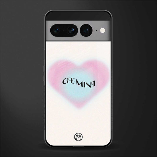 gemini minimalistic back phone cover | glass case for google pixel 7 pro