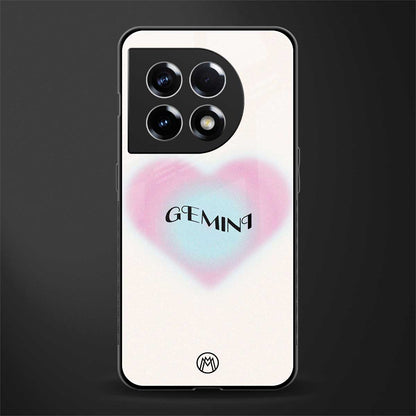 gemini minimalistic back phone cover | glass case for oneplus 11