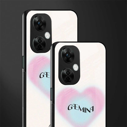 gemini minimalistic back phone cover | glass case for oneplus nord ce 3 lite