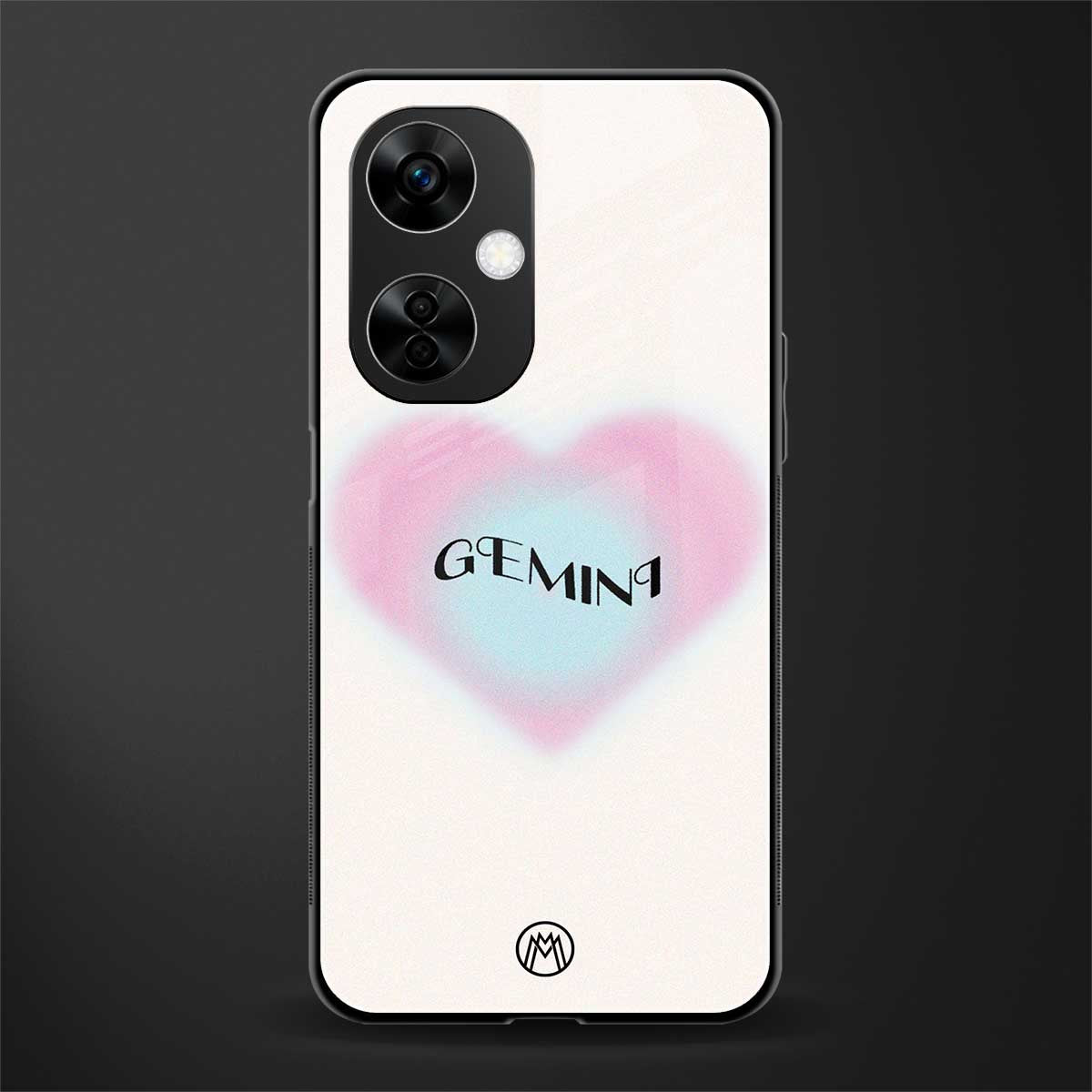 gemini minimalistic back phone cover | glass case for oneplus nord ce 3 lite