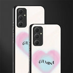 gemini minimalistic back phone cover | glass case for samsung galaxy a54 5g
