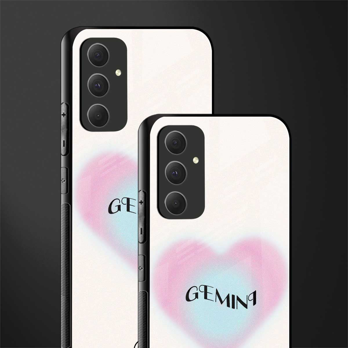 gemini minimalistic back phone cover | glass case for samsung galaxy a54 5g