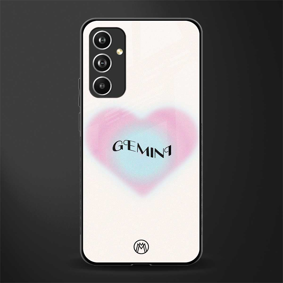 gemini minimalistic back phone cover | glass case for samsung galaxy a54 5g