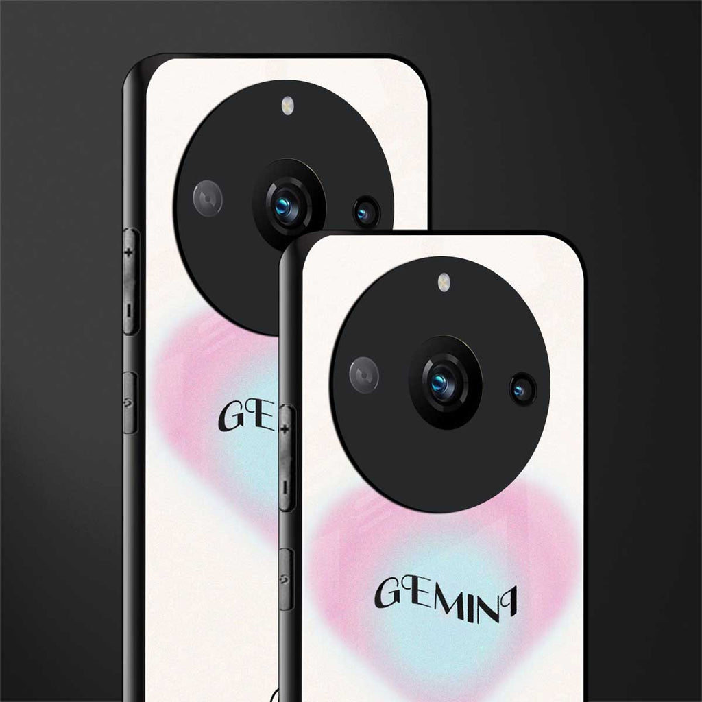 gemini minimalistic back phone cover | glass case for realme 11 pro 5g