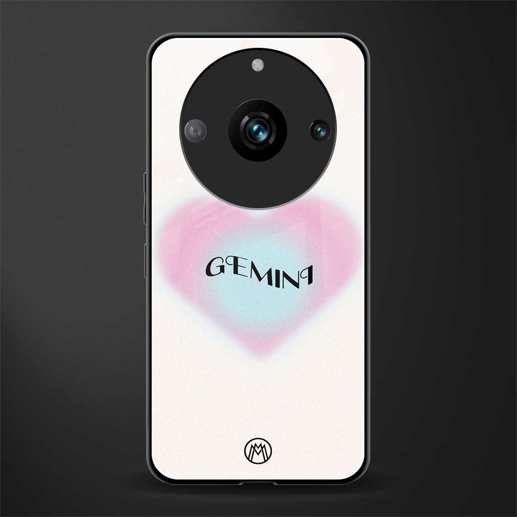 gemini minimalistic back phone cover | glass case for realme 11 pro 5g