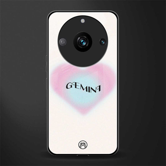 gemini minimalistic back phone cover | glass case for realme 11 pro 5g