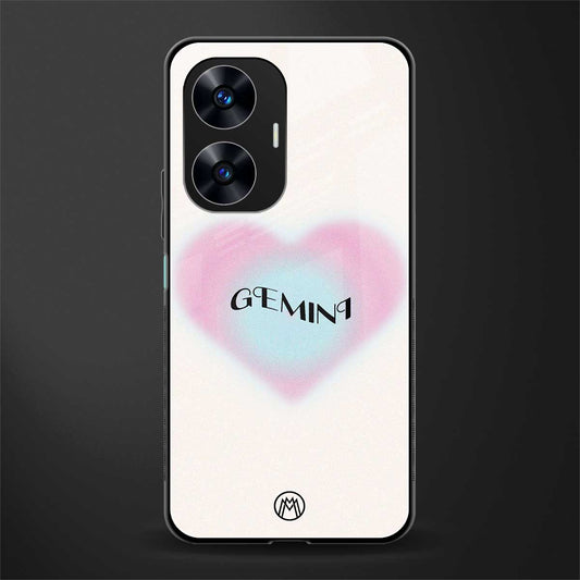 gemini minimalistic back phone cover | glass case for realme c55
