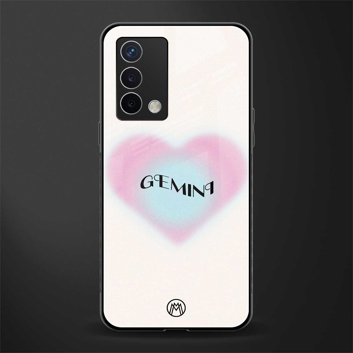 gemini minimalistic back phone cover | glass case for oppo a74 4g