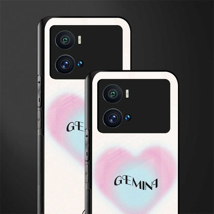 gemini minimalistic back phone cover | glass case for iQOO 9 Pro