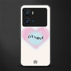 gemini minimalistic back phone cover | glass case for iQOO 9 Pro