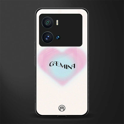 gemini minimalistic back phone cover | glass case for iQOO 9 Pro