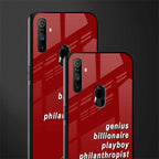 genius billionaire playboy philantrophist glass case for realme narzo 10a image-2