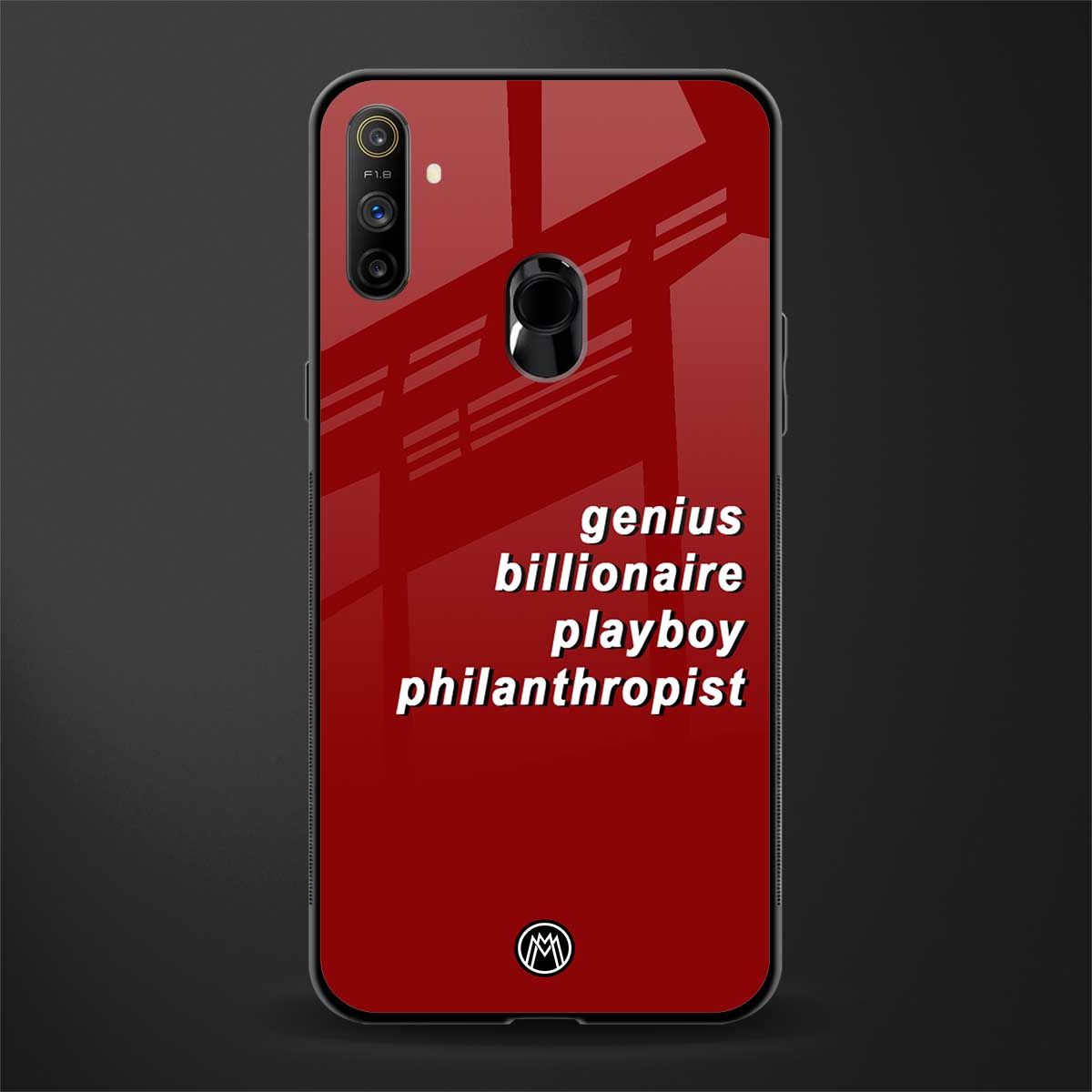 genius billionaire playboy philantrophist glass case for realme narzo 10a image