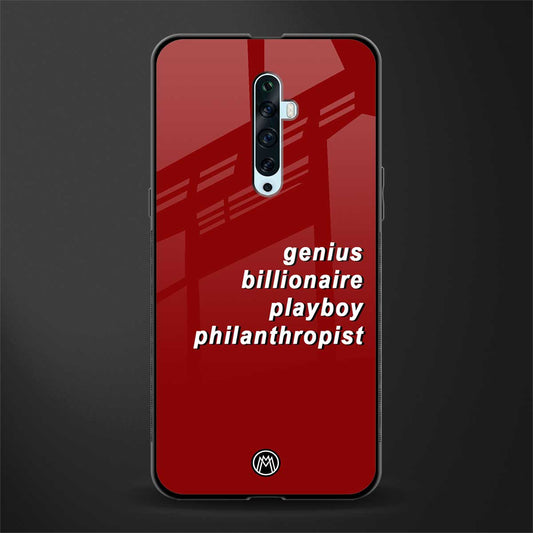 genius billionaire playboy philantrophist glass case for oppo reno 2z image