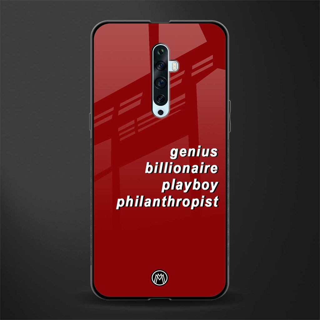 genius billionaire playboy philantrophist glass case for oppo reno 2f image