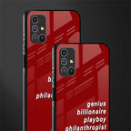 genius billionaire playboy philantrophist glass case for samsung galaxy m31s image-2