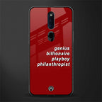 genius billionaire playboy philantrophist glass case for oppo f11 pro image