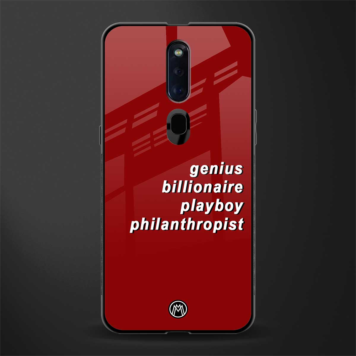 genius billionaire playboy philantrophist glass case for oppo f11 pro image