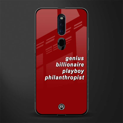 genius billionaire playboy philantrophist glass case for oppo f11 pro image