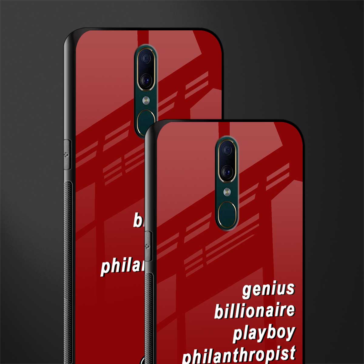 genius billionaire playboy philantrophist glass case for oppo a9 image-2
