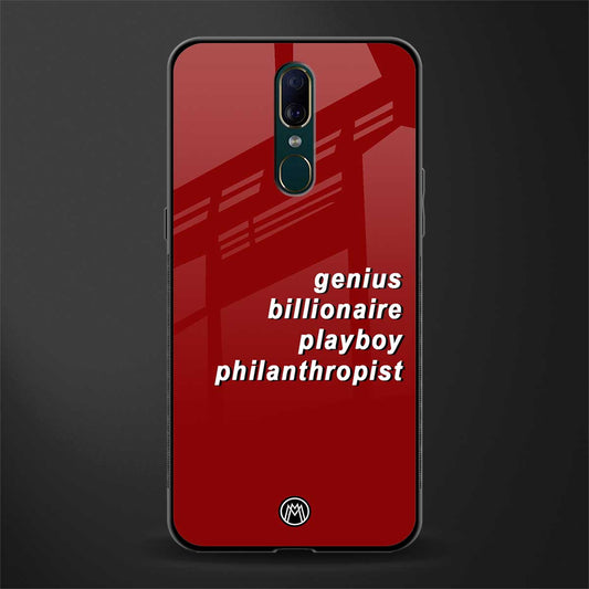 genius billionaire playboy philantrophist glass case for oppo a9 image
