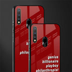 genius billionaire playboy philantrophist glass case for vivo u20 image-2