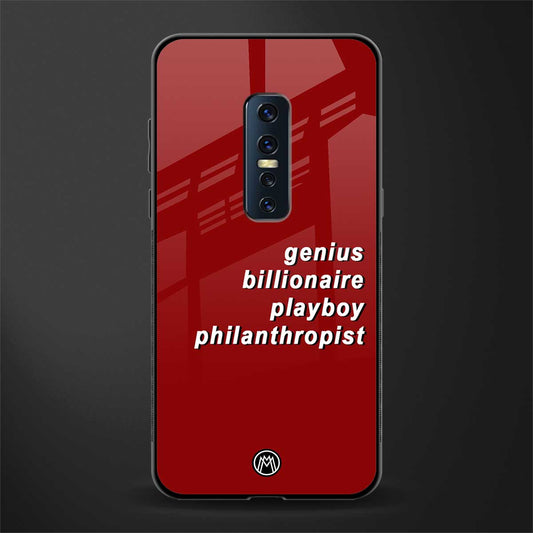 genius billionaire playboy philantrophist glass case for vivo v17 pro image