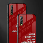 genius billionaire playboy philantrophist glass case for vivo s1 image-2