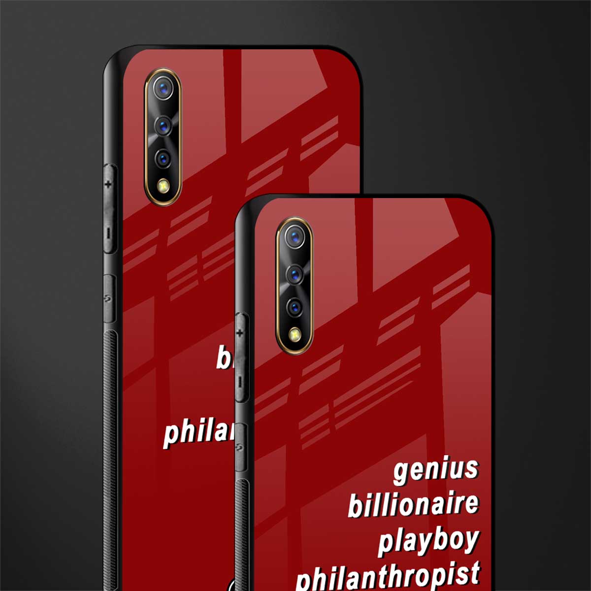 genius billionaire playboy philantrophist glass case for vivo s1 image-2