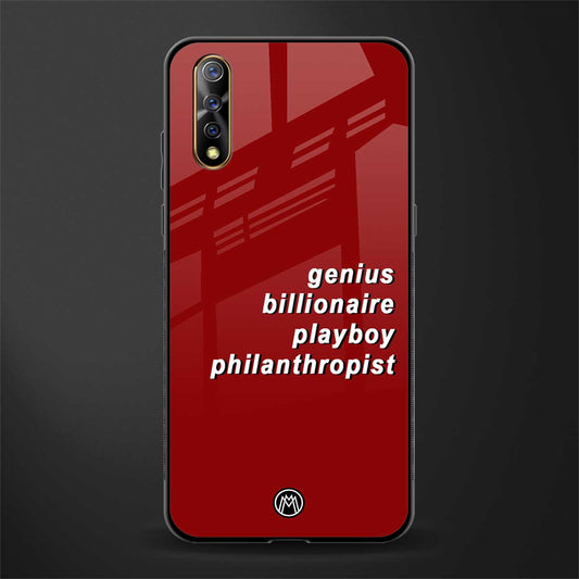 genius billionaire playboy philantrophist glass case for vivo z1x image