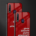 genius billionaire playboy philantrophist glass case for vivo z1 pro image-2