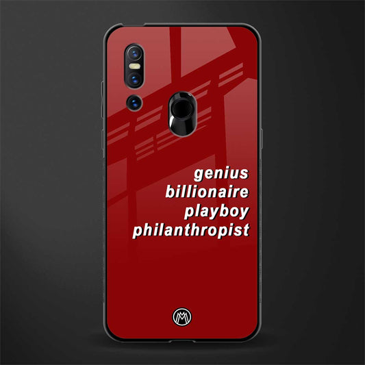 genius billionaire playboy philantrophist glass case for vivo v15 image