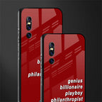genius billionaire playboy philantrophist glass case for vivo v15 pro image-2