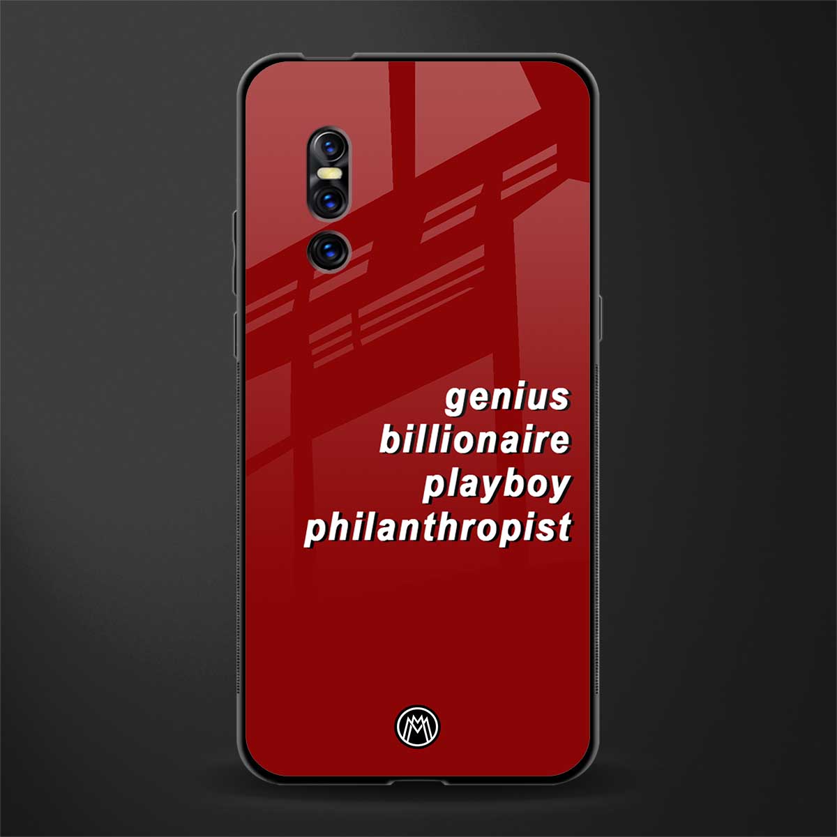 genius billionaire playboy philantrophist glass case for vivo v15 pro image