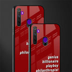 genius billionaire playboy philantrophist glass case for realme narzo 10 image-2