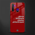 genius billionaire playboy philantrophist glass case for realme narzo 10 image