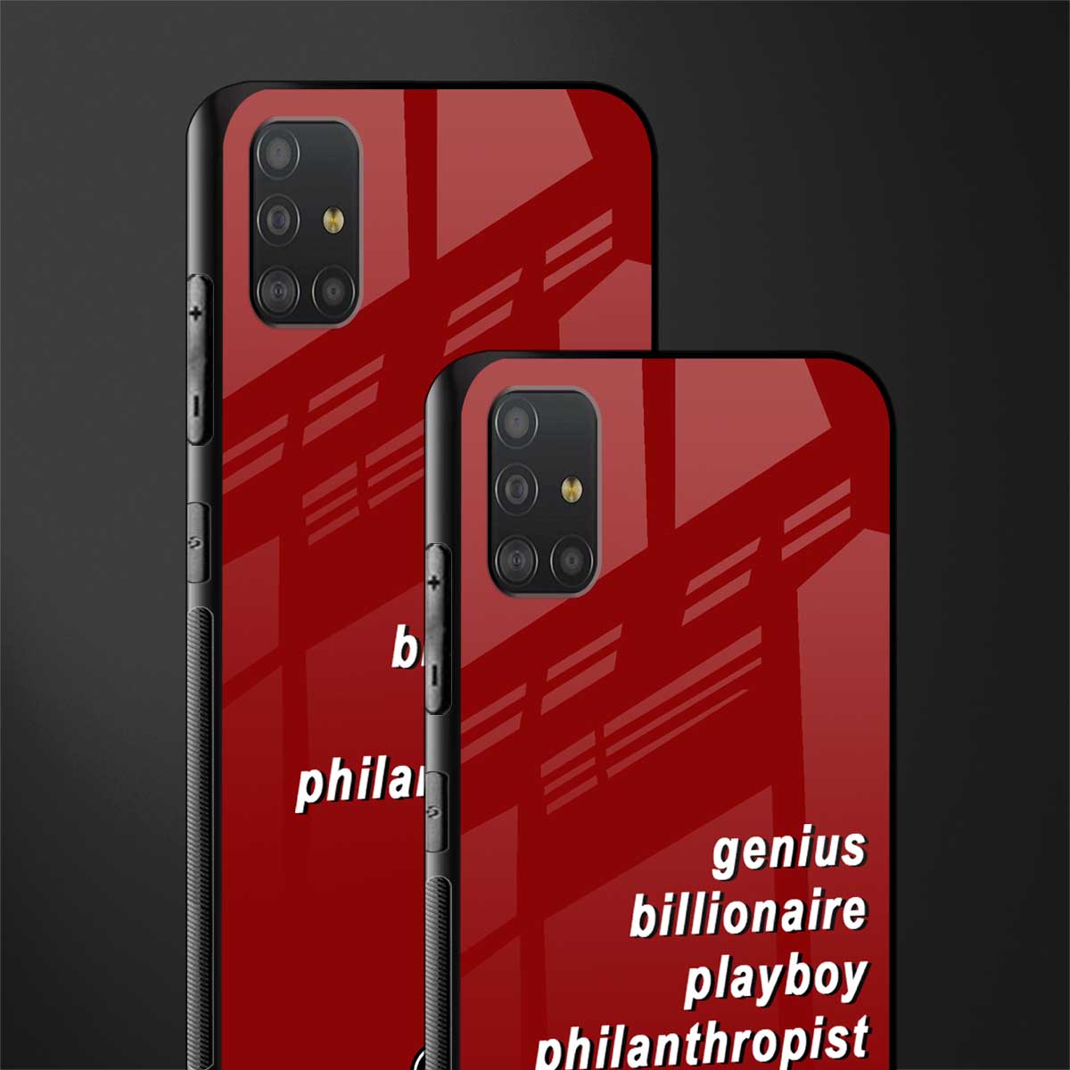 genius billionaire playboy philantrophist glass case for samsung galaxy a51 image-2