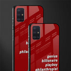 genius billionaire playboy philantrophist glass case for samsung galaxy a71 image-2