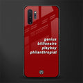 genius billionaire playboy philantrophist glass case for samsung galaxy note 10 plus image