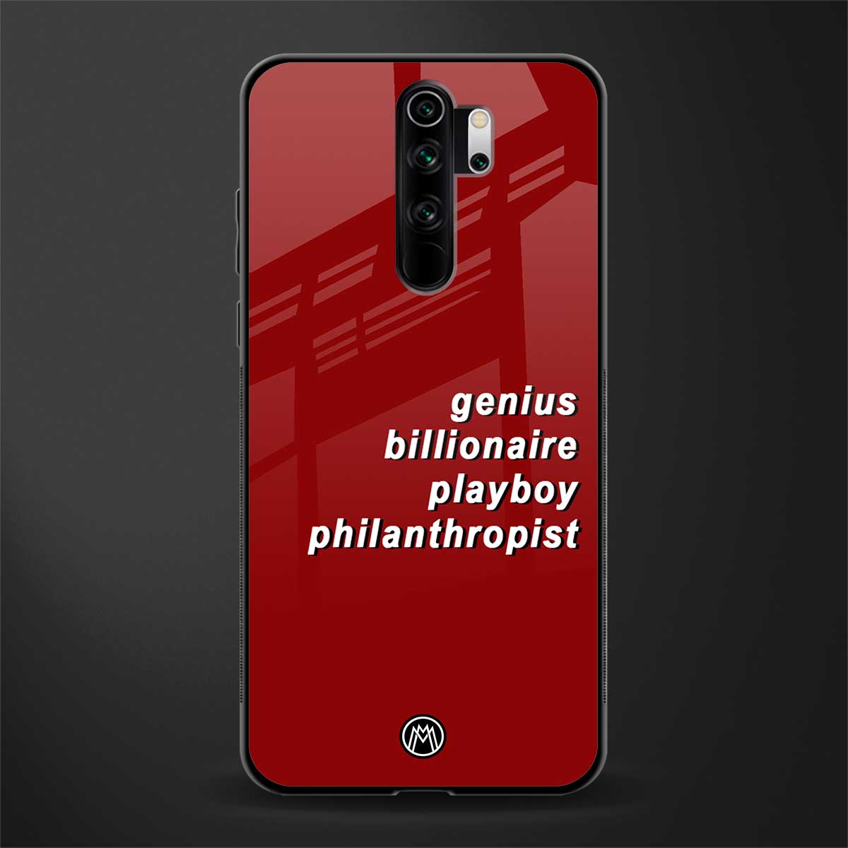 genius billionaire playboy philantrophist glass case for redmi note 8 pro image