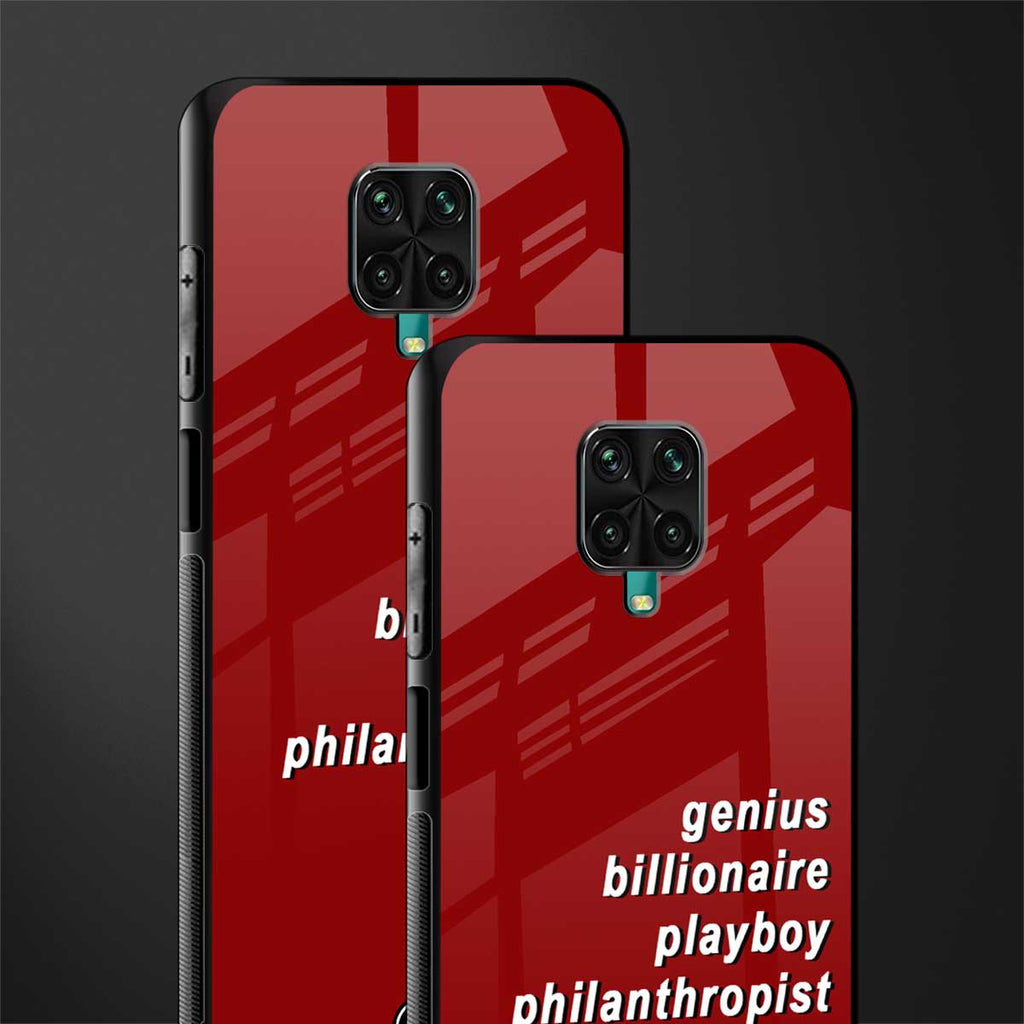 genius billionaire playboy philantrophist glass case for redmi note 9 pro image-2