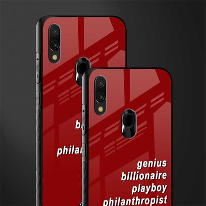genius billionaire playboy philantrophist glass case for redmi y3 image-2