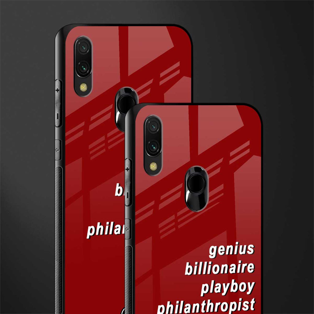 genius billionaire playboy philantrophist glass case for redmi note 7 pro image-2