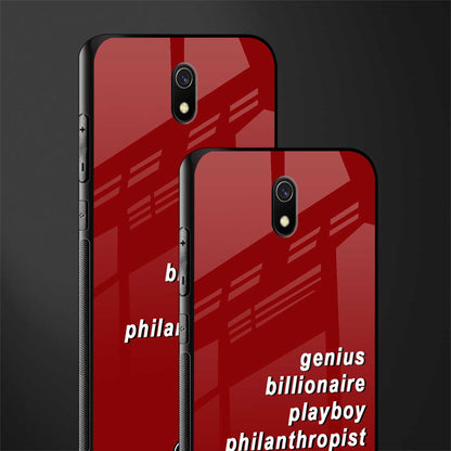 genius billionaire playboy philantrophist glass case for redmi 8a image-2