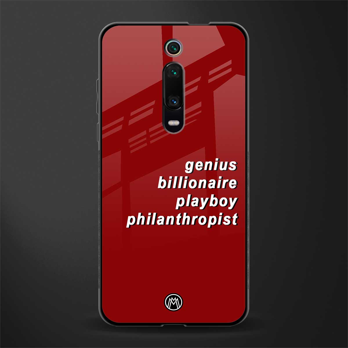 genius billionaire playboy philantrophist glass case for redmi k20 image