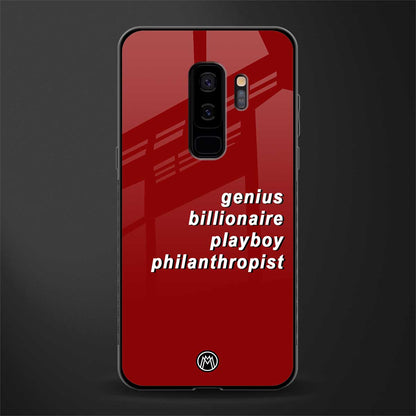 genius billionaire playboy philantrophist glass case for samsung galaxy s9 plus image