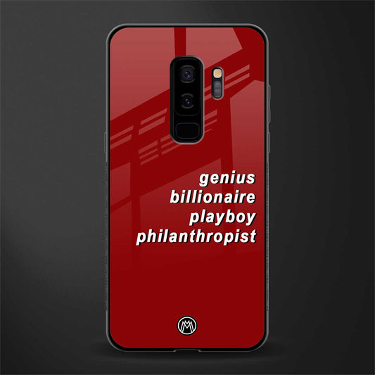 genius billionaire playboy philantrophist glass case for samsung galaxy s9 plus image