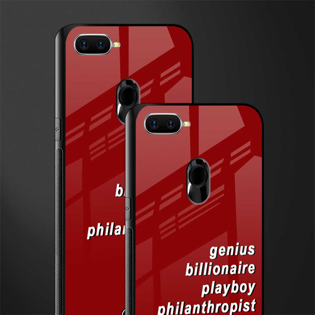genius billionaire playboy philantrophist glass case for oppo a7 image-2