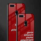 genius billionaire playboy philantrophist glass case for oppo a7 image-2