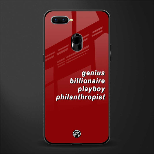 genius billionaire playboy philantrophist glass case for oppo a7 image